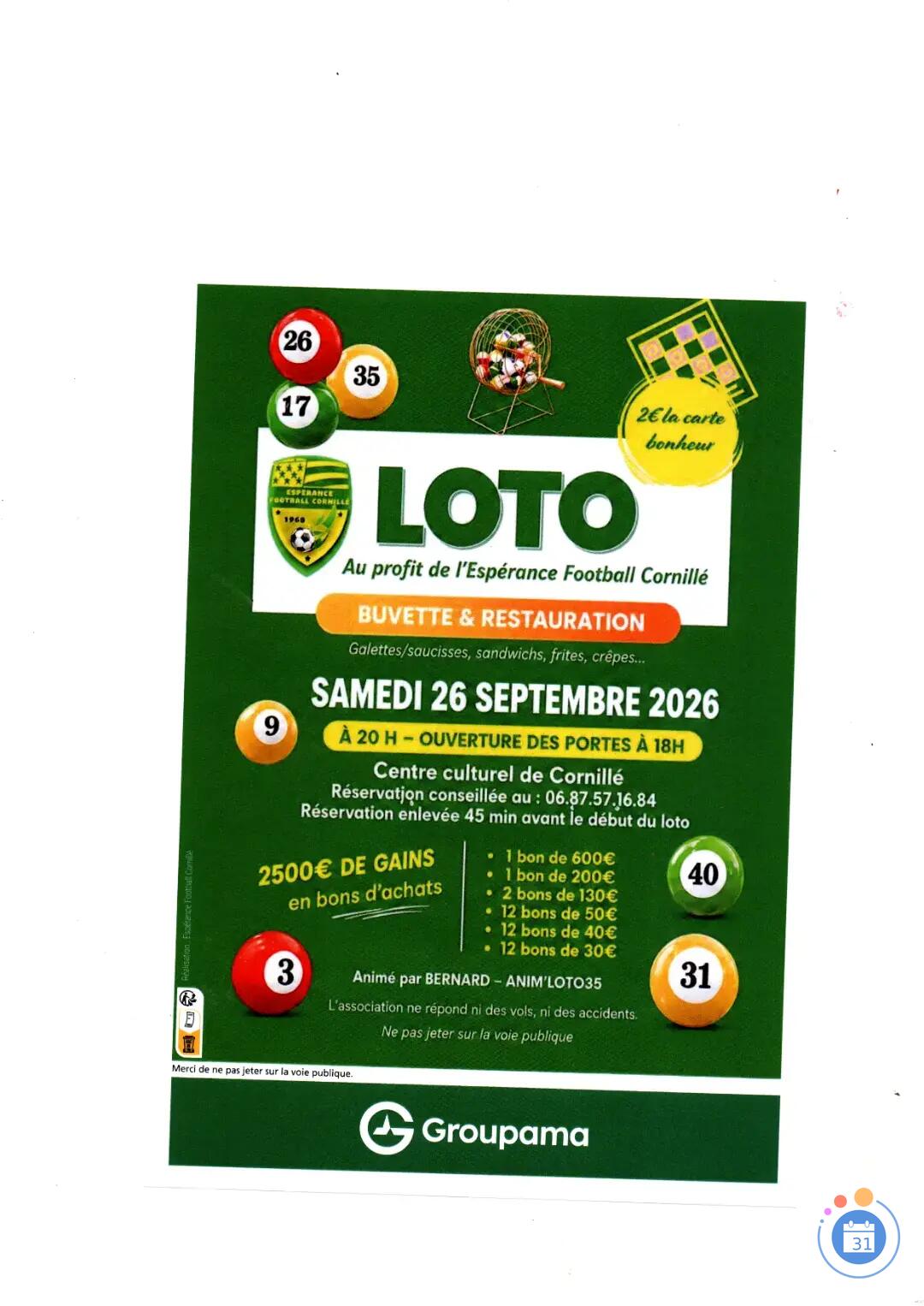 Image Loto Animé par Bernard Animloto35 (photo 1)