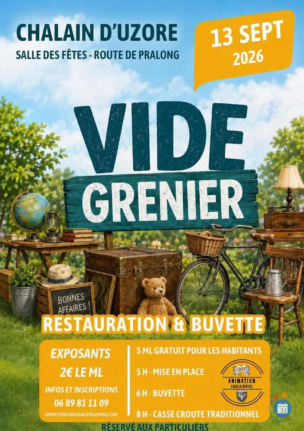 Image Vide grenier de Chalain d'Uzore (photo 1)