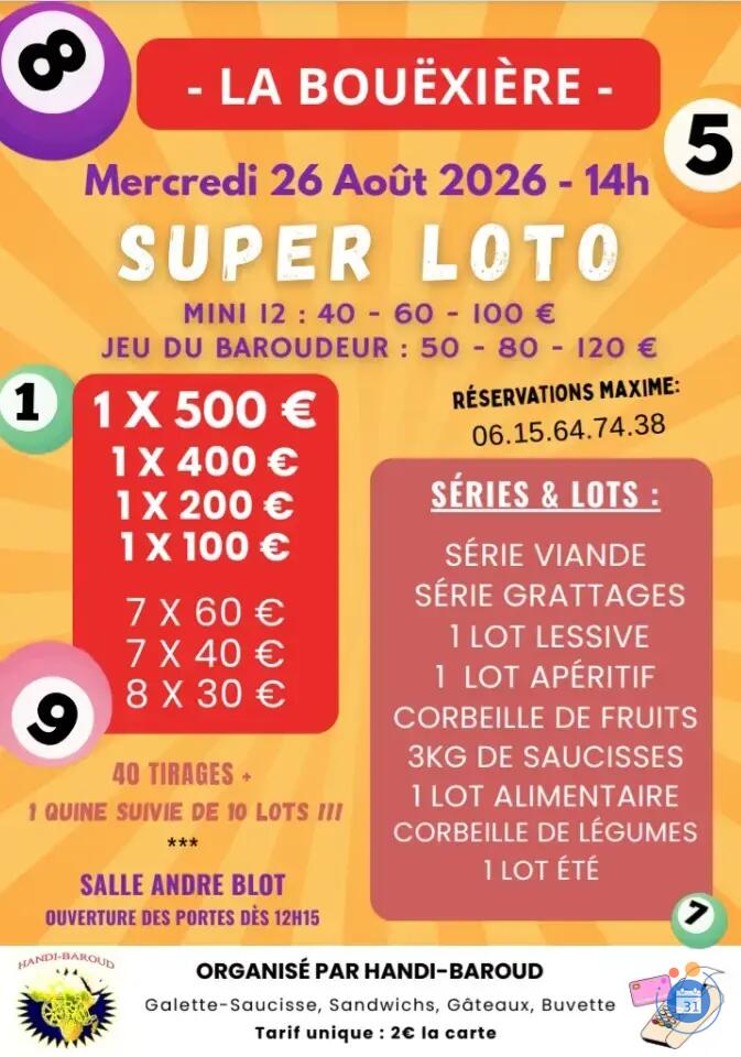 Image Loto du mercredi Handi-Baroud ,COMPLET!!! (photo 1)