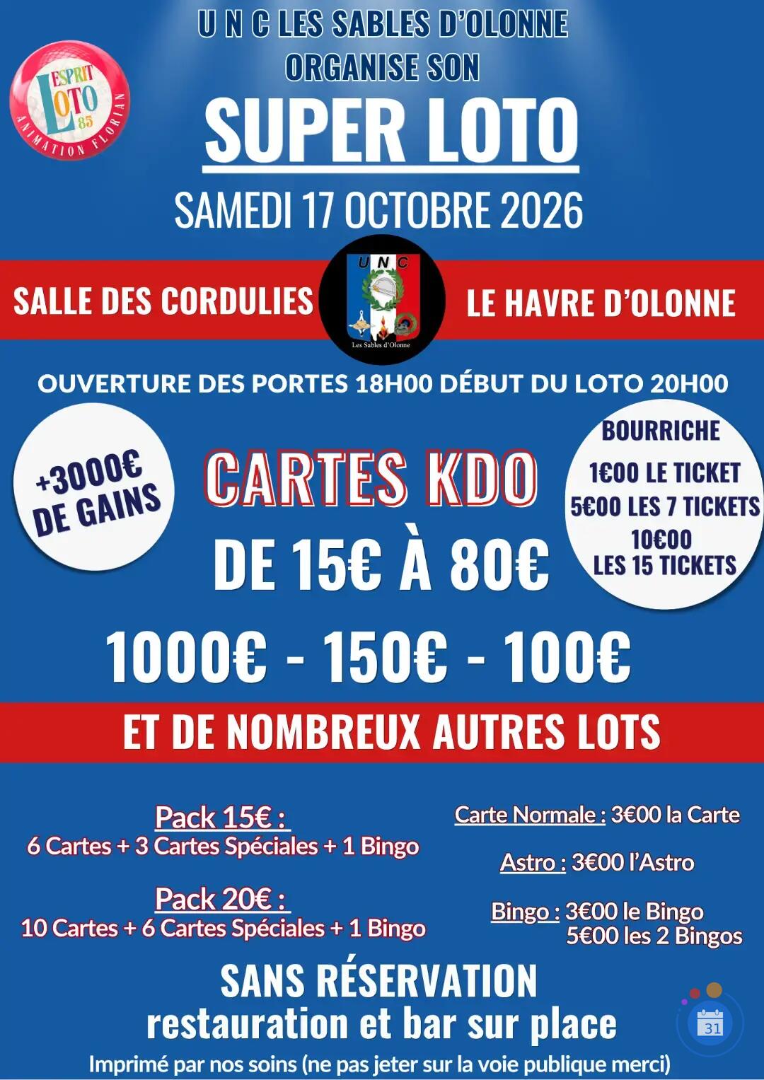 Image SUPER LOTO UNC LES SABLES D'OLONNE ANIMATION FLORIAN (photo 1)