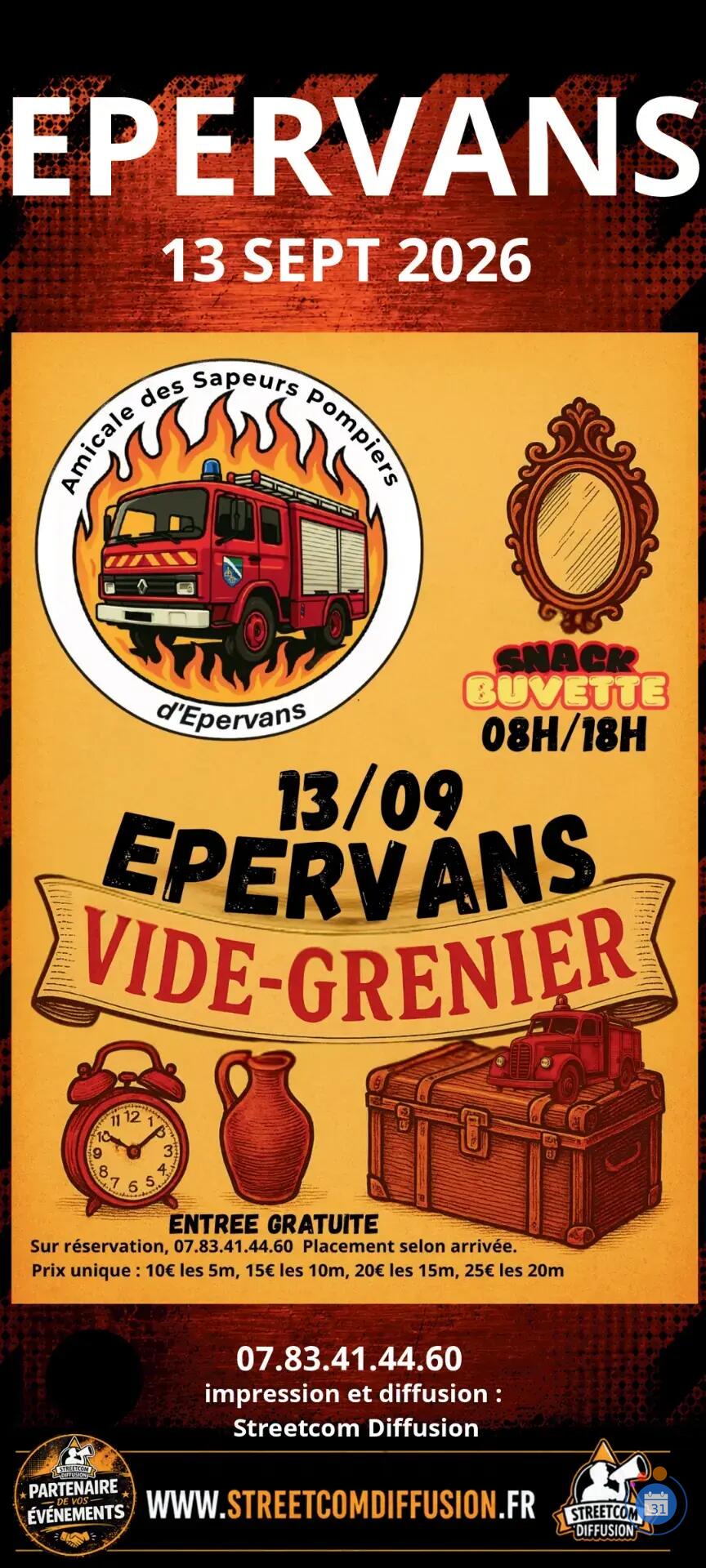 Image vide grenier des Sapeur-Pompiers d'Epervans (photo 1)