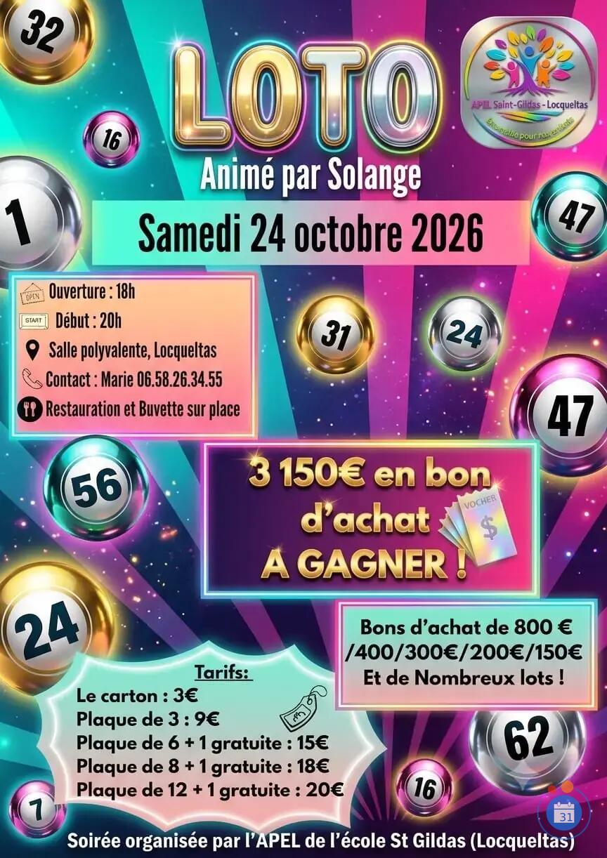 Image Loto école st Gildas animé par Solange (photo 1)