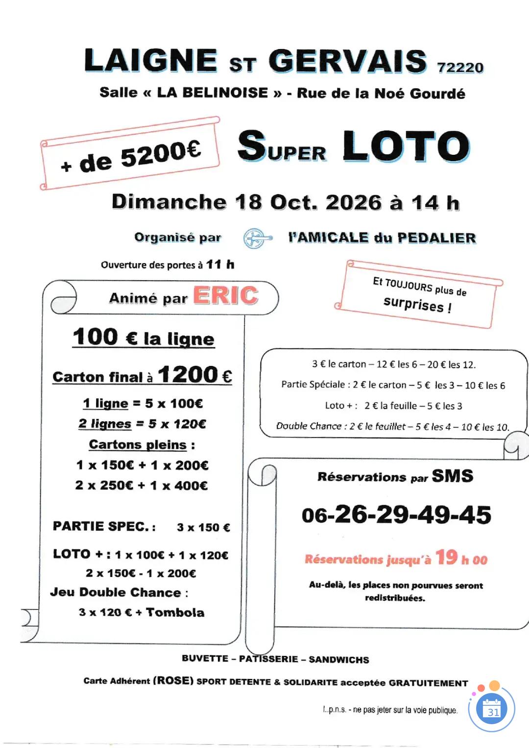 Image LOTO - AMICALE du PEDALIER - (photo 1)