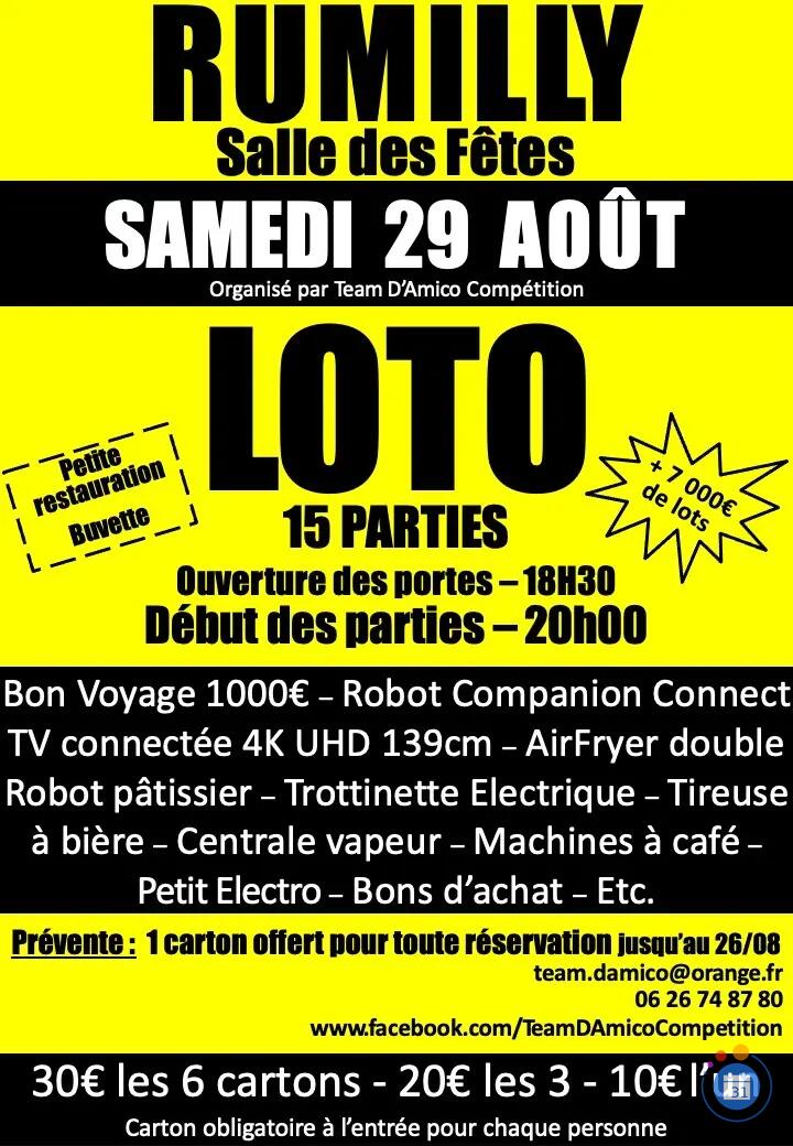 Image Loto 15 Parties Samedi 29 Août 2026 à RUMILLY (photo 1)