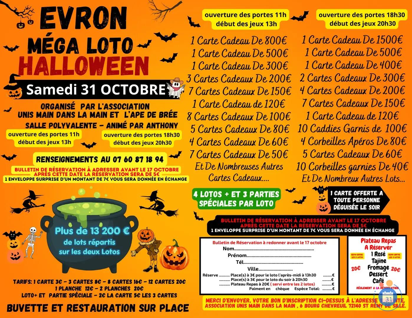 Image MEGA LOTO D'HALLOWEEN (photo 1)