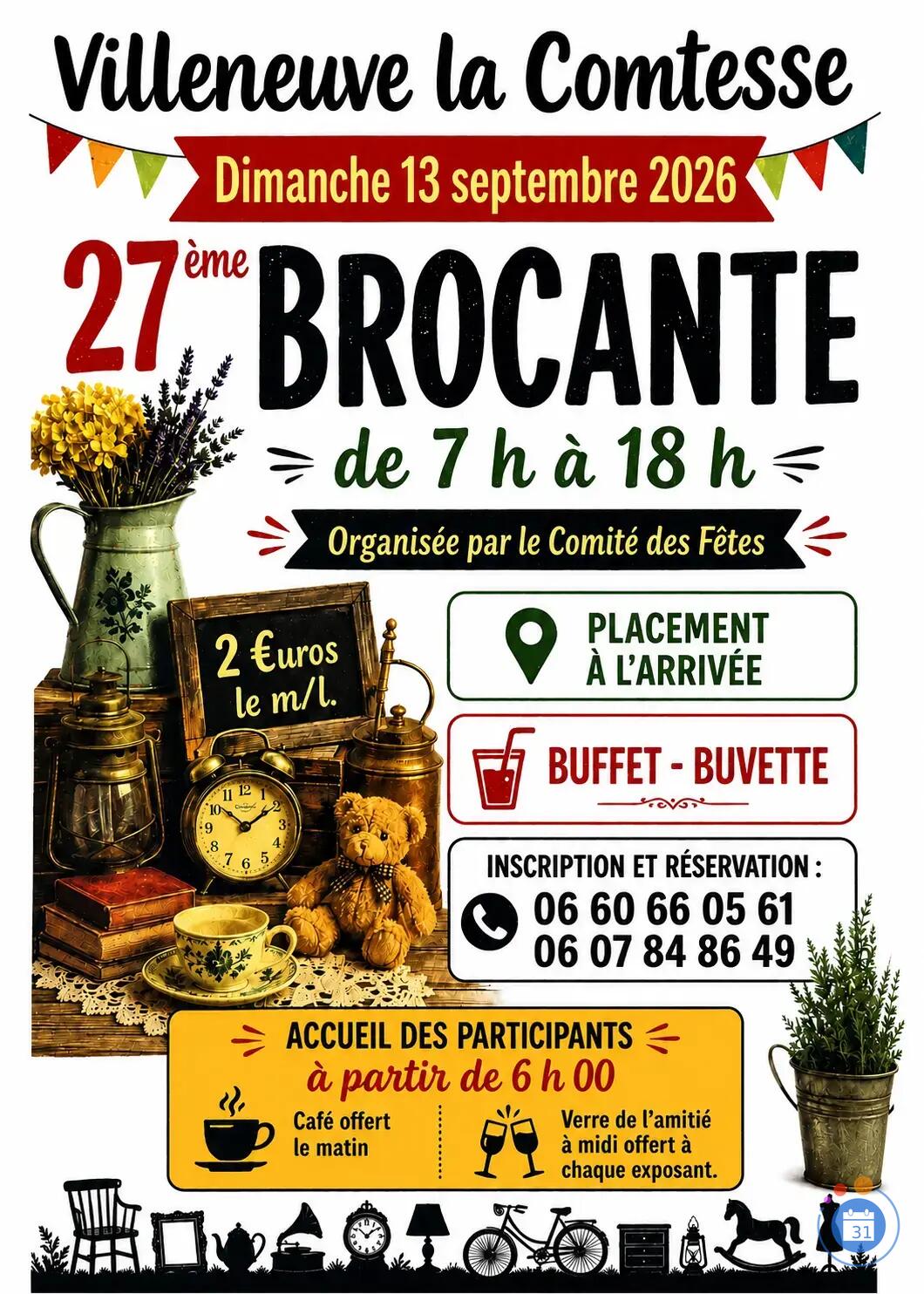 Image 27eme brocante de Villeneuve-La-Comtesse (photo 1)
