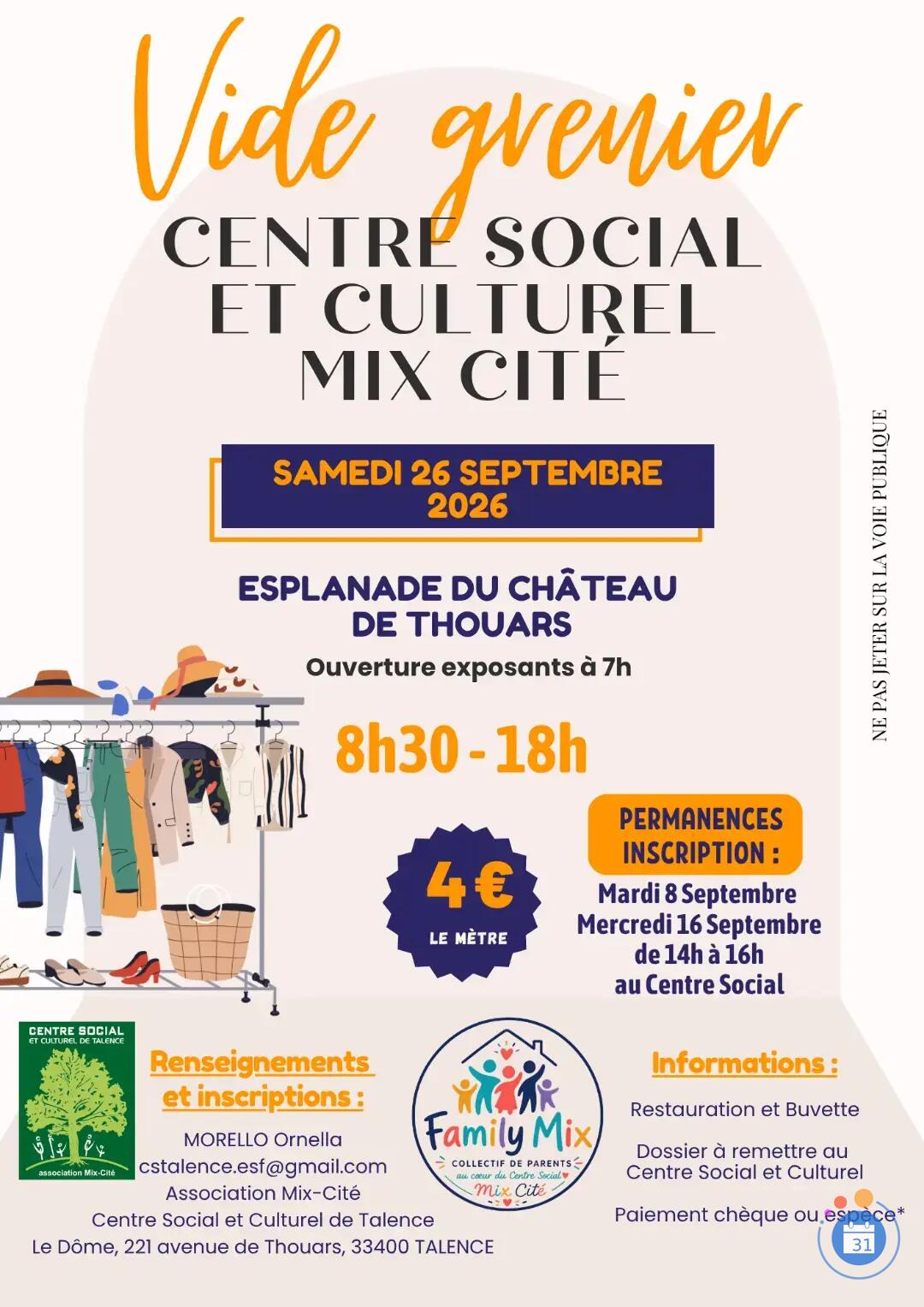 Image Grande vide grenier du Centre Social et Culturel Mix-Cité (photo 1)