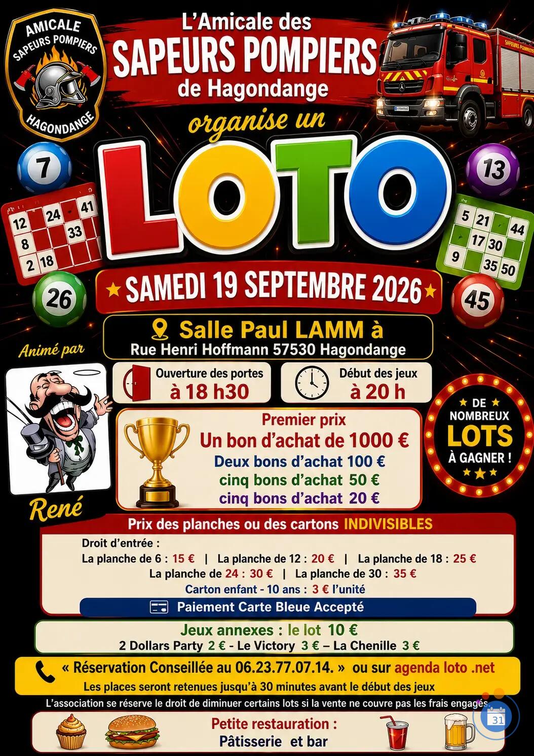 Image Loto des Sapeurs Pompiers (photo 1)