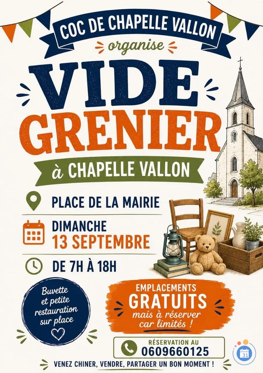 Image Vide-Grenier du COC - Chapelle-Vallon (photo 1)
