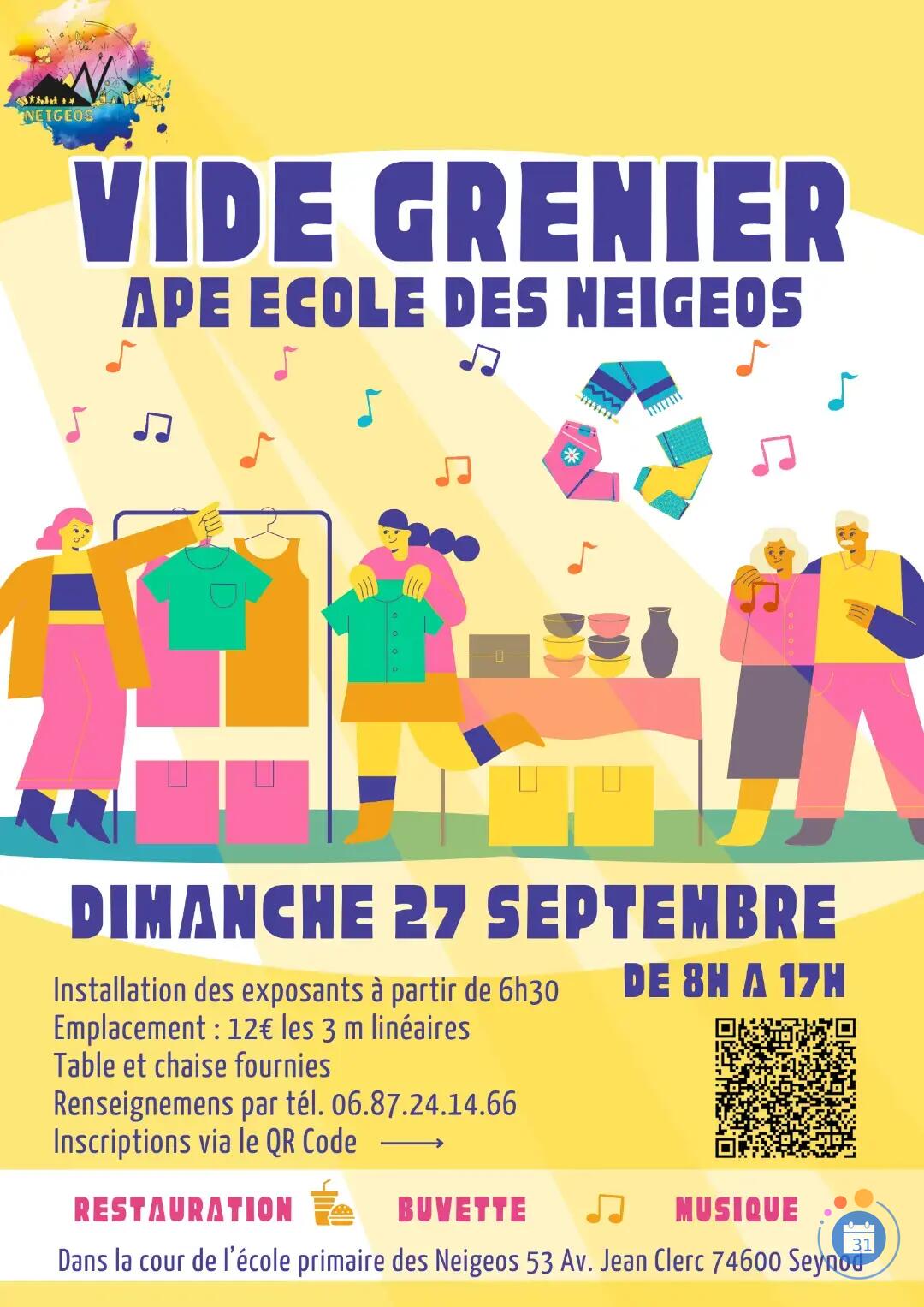 Image Vide grenier APE Ecole des Neigeos (photo 1)