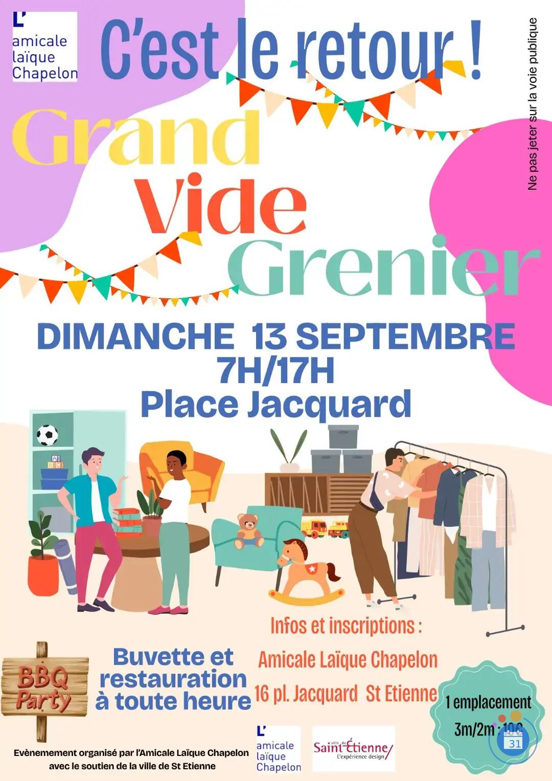 Image VIDE GRENIER DE L'AMICALE LAIQUE CHAPELON (photo 1)