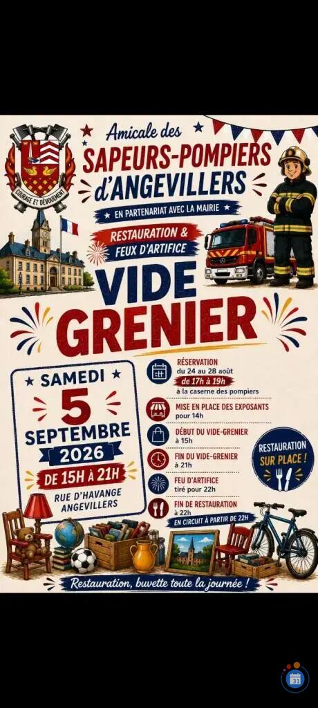 Image Vide grenier des sapeurs pompiers d'ANGEVILLERS (photo 1)
