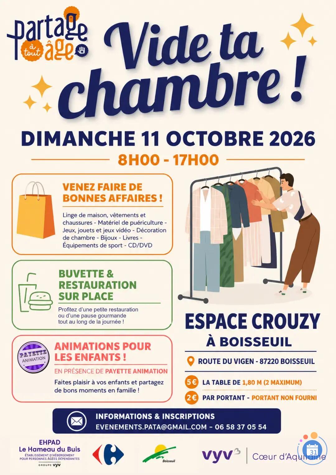 Image VIDE TA CHAMBRE PAR L'ASSOCIATION PARTAGE A TOUT AGE (photo 1)