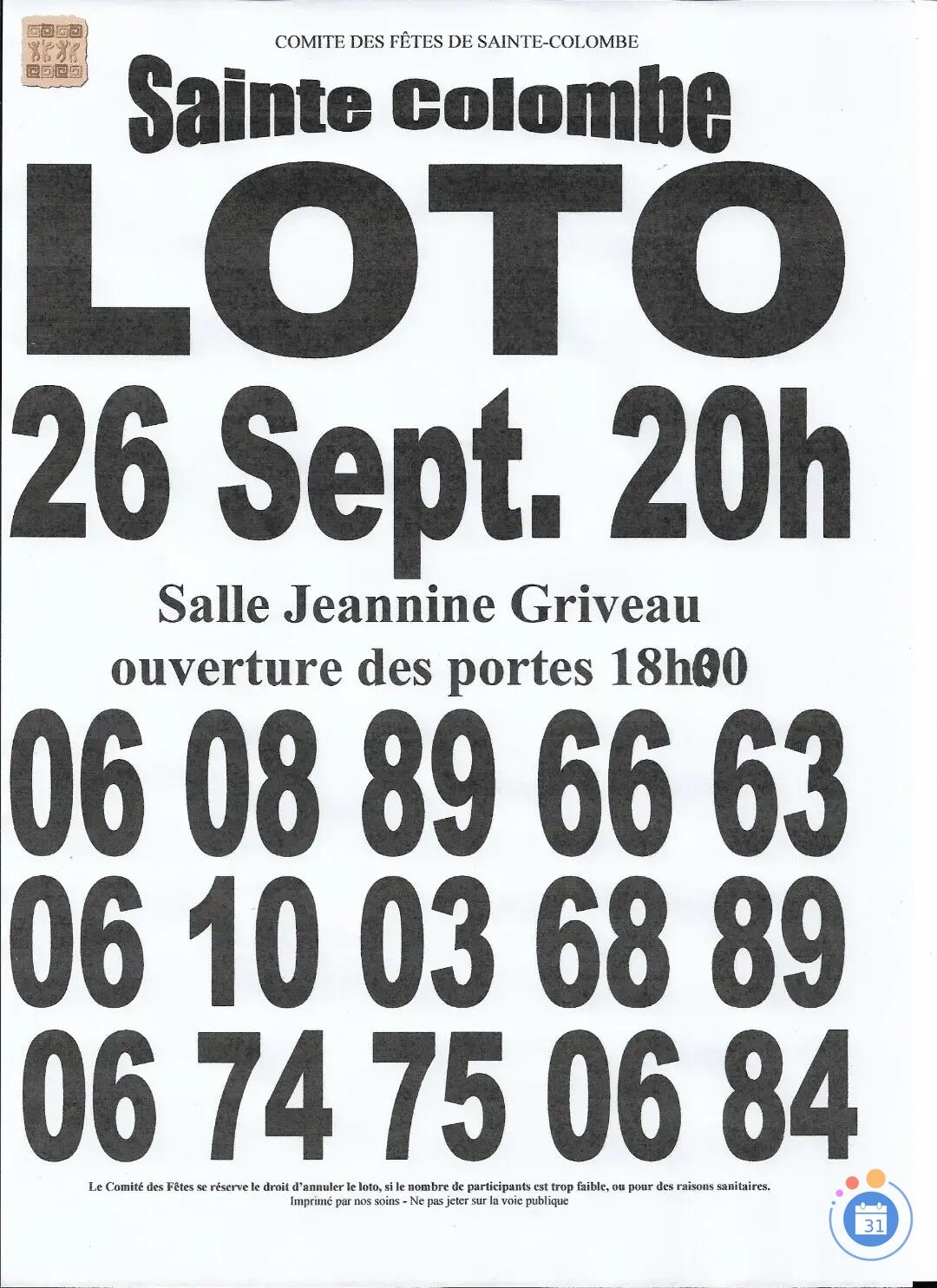 Image LOTO du Comité Des Fêtes (photo 1)