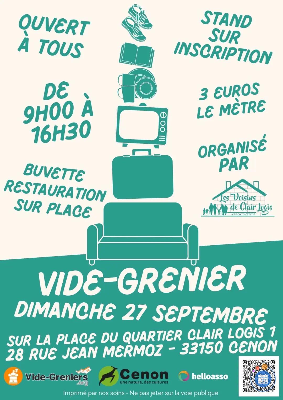 Image Vide grenier Association Les voisins de Clair Logis (photo 1)