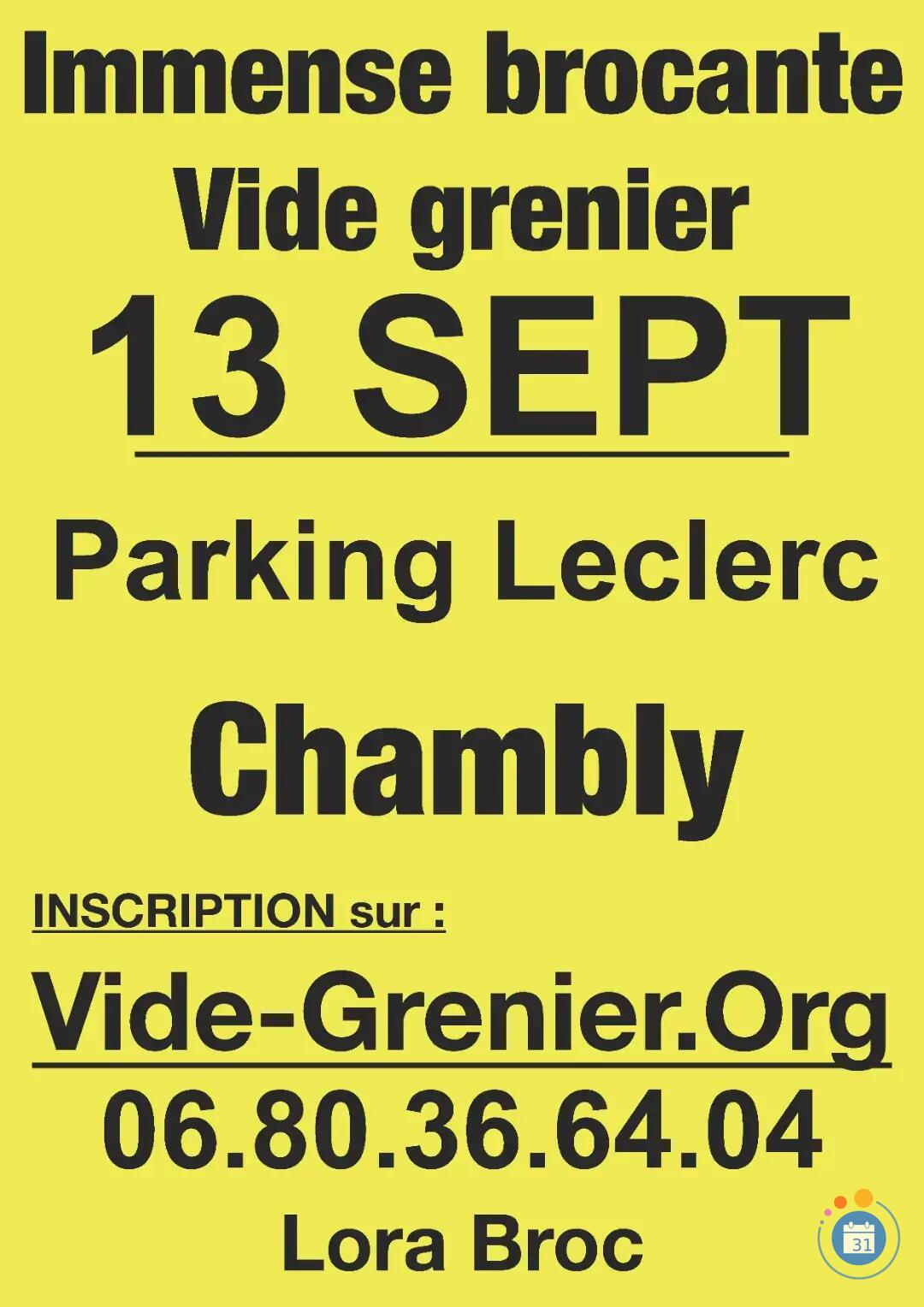 Image Immense Brocante- Vide grenier Parking Leclerc Chambly (photo 1)