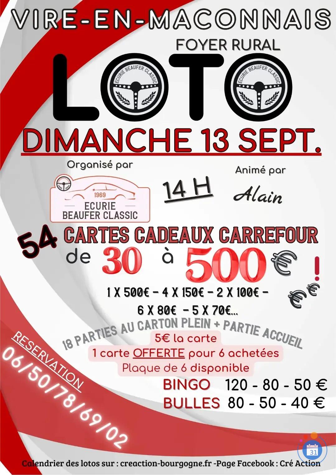 Image LOTO ECURIE BEAUFER CLASSIC (photo 1)