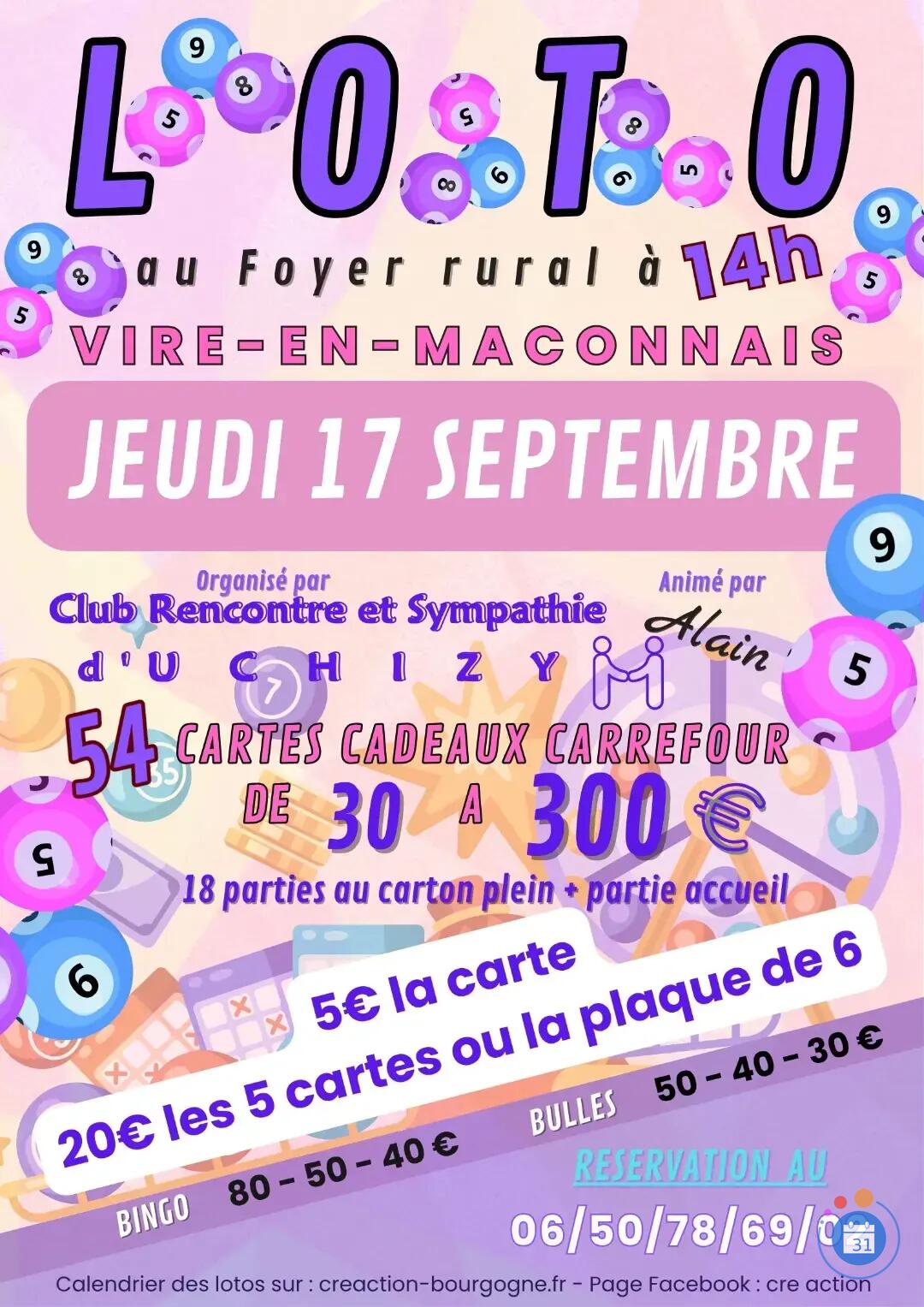 Image Loto CLUB RENCONTRE ET SYMPATHIE D'UCHIZY (photo 1)