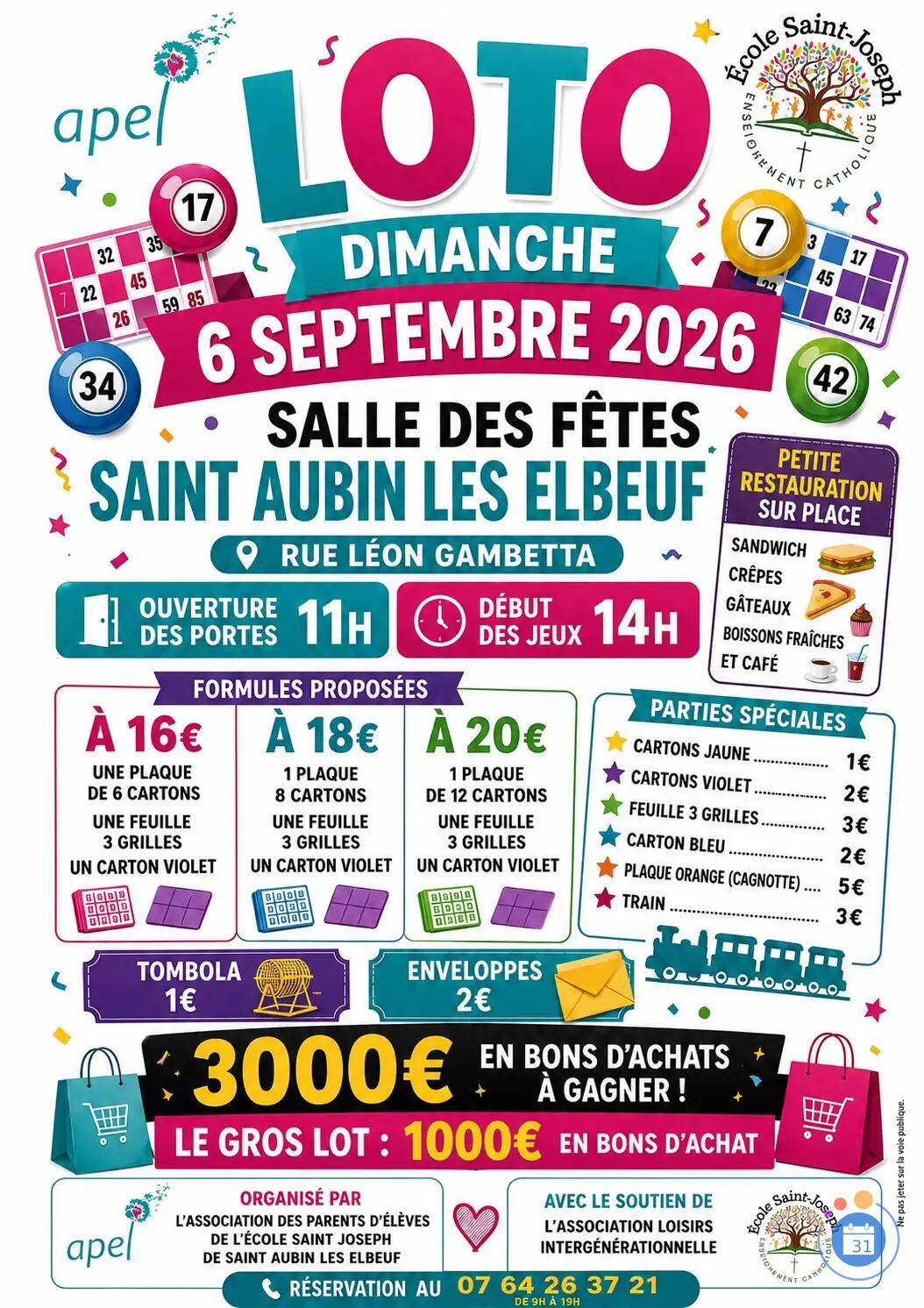 Image Méga loto au profit de l'école Saint Joseph (photo 1)