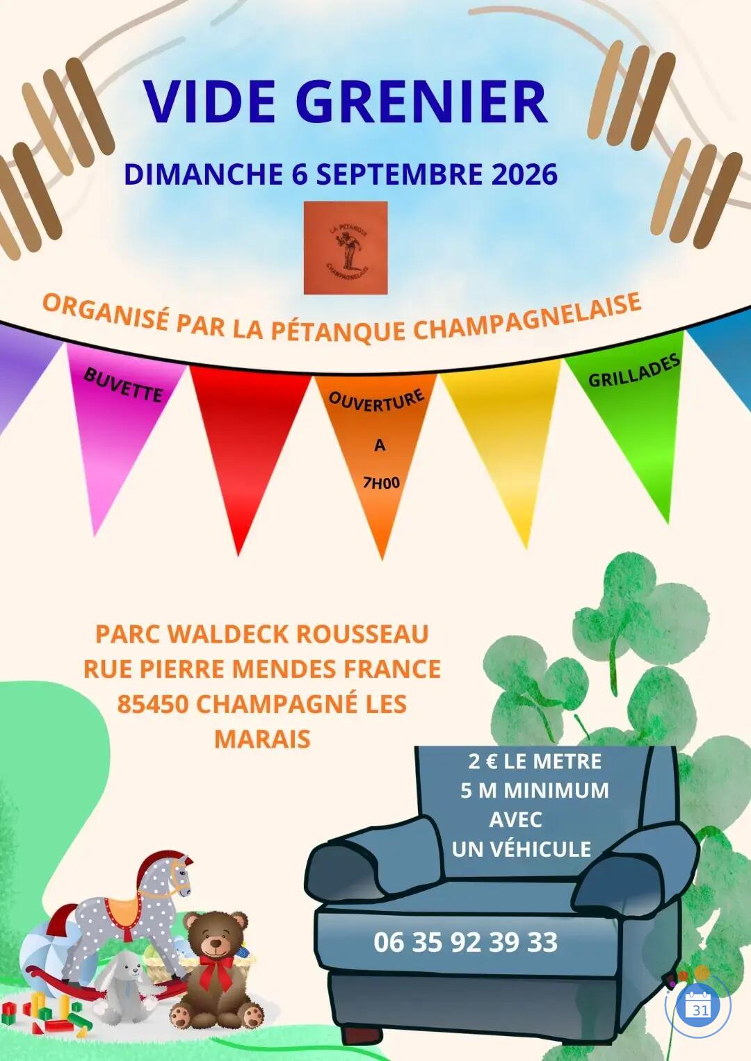 Image vide grenier de la Petanque Champagnelaise (photo 1)
