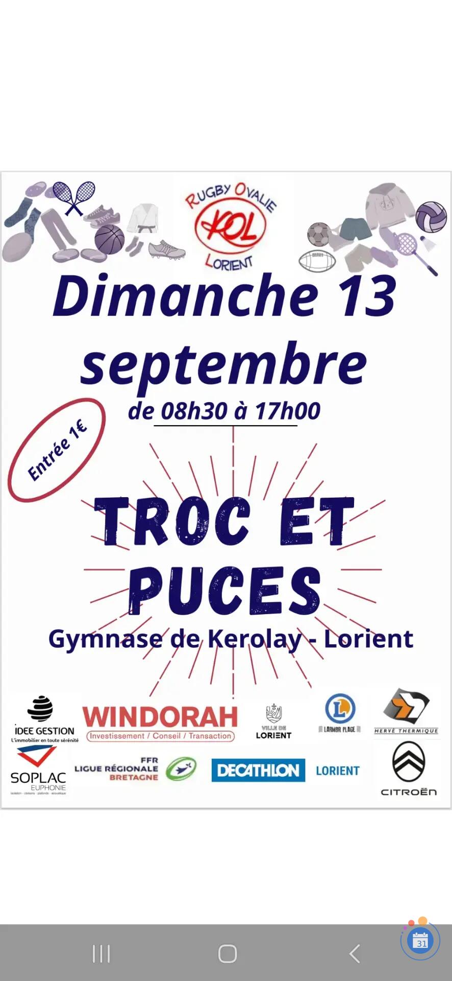 Image Vide grenier du rugby ovalie lorient (photo 1)