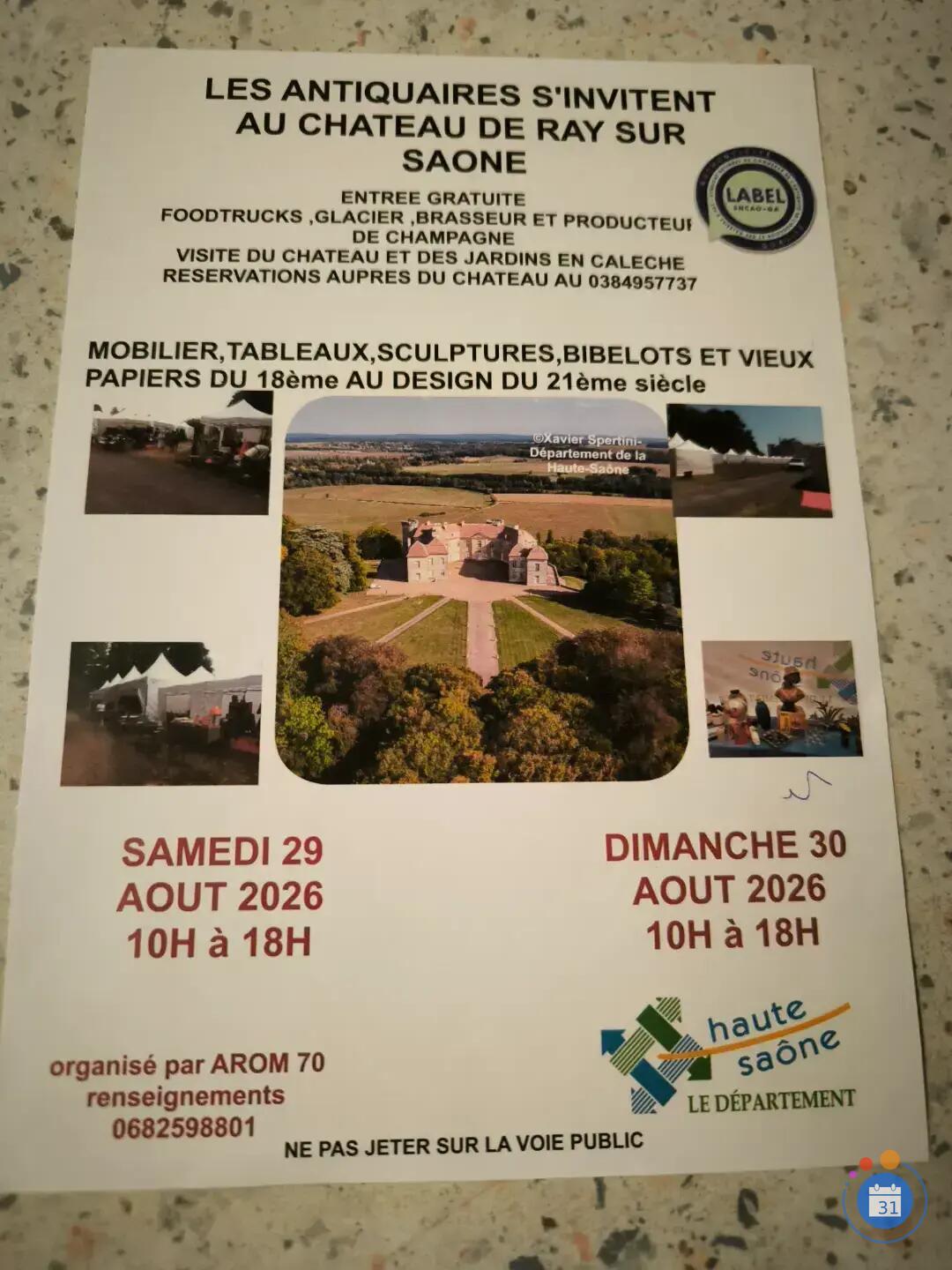 Image Les ANTIQUAIRES s'invitent au CHATEAU de RAY sur SAÔNE (photo 1)