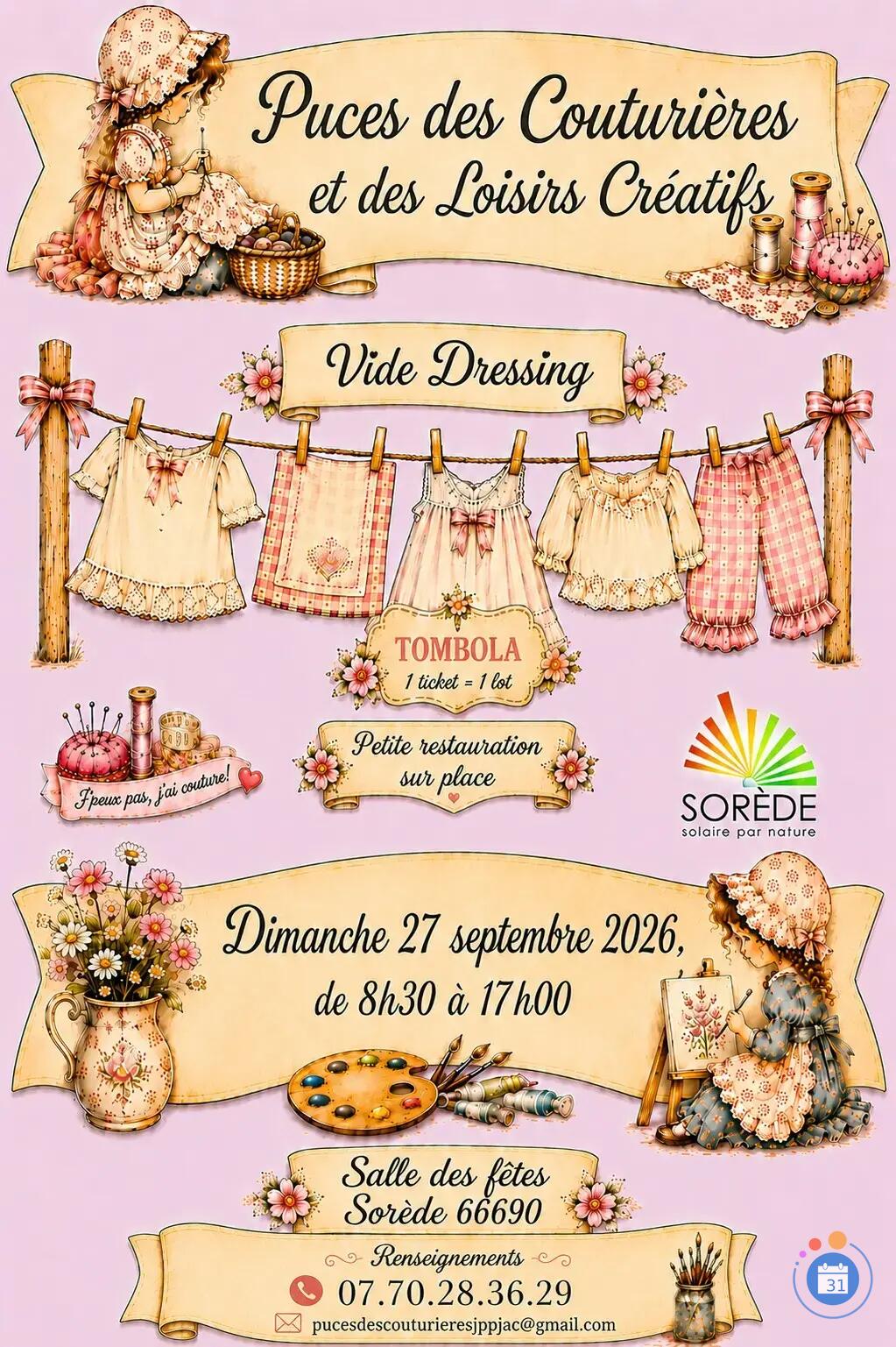 Image Puces des couturières , loisirs créatifs et vide dressing (photo 1)