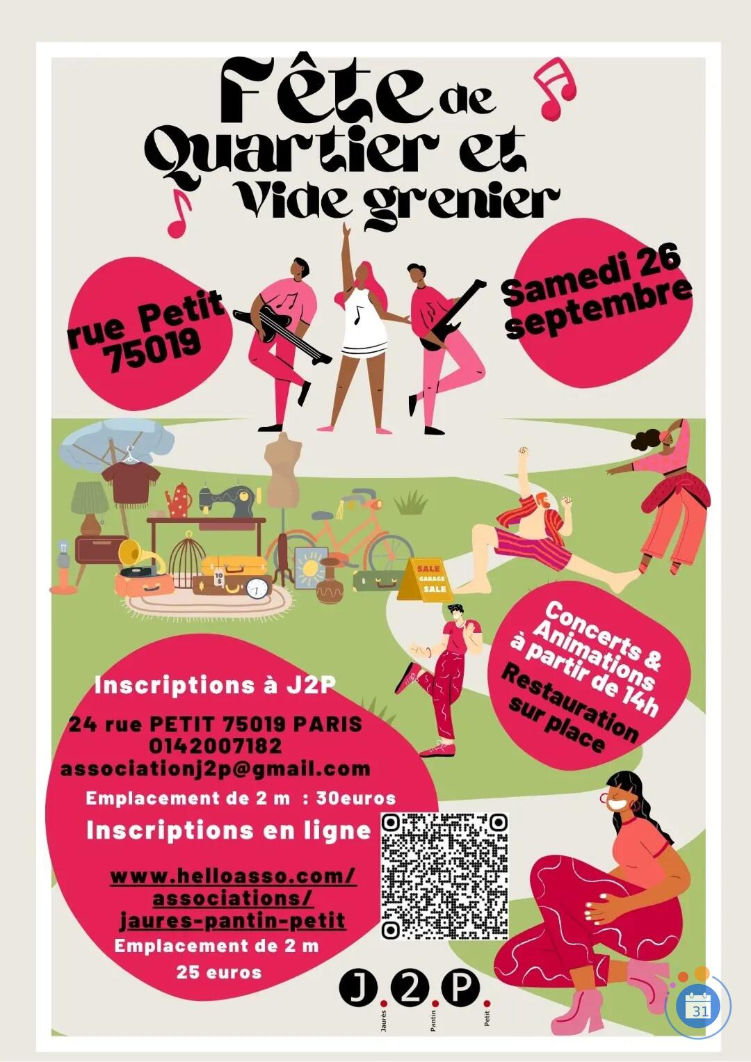 Image VIDE-GRENIERS ET FÊTE DE QUARTIER DE LA RUE PETIT (photo 1)