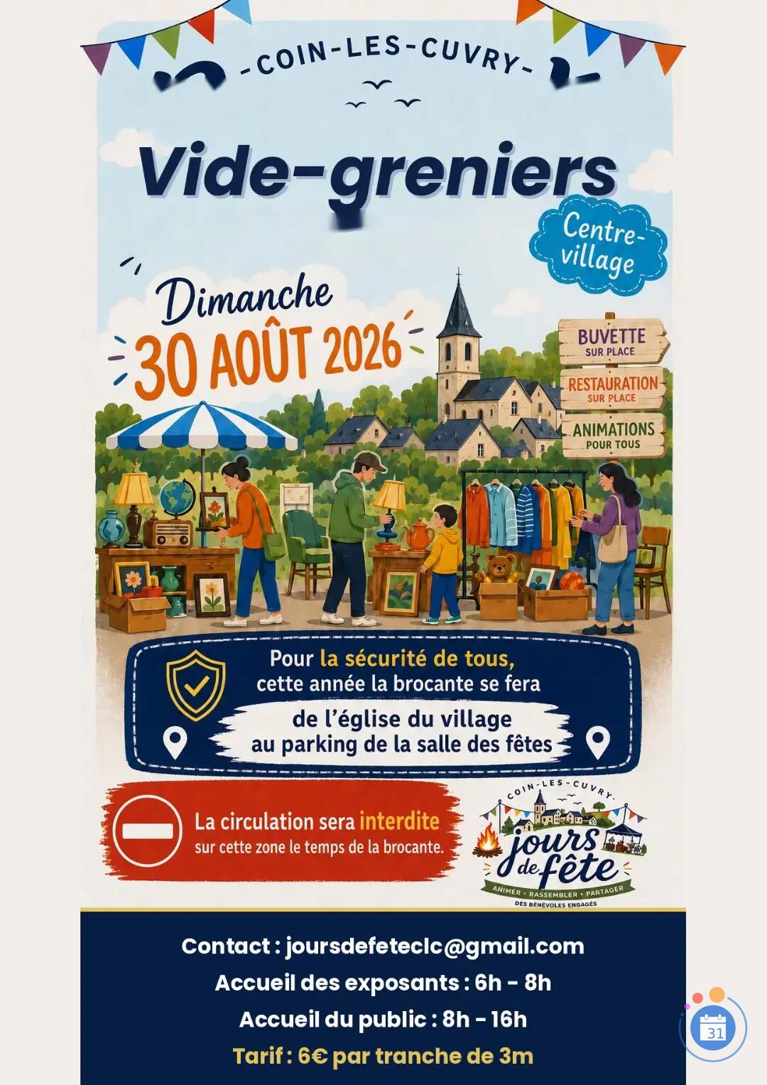 Image Vide- grenier Coin les Cuvry (photo 1)