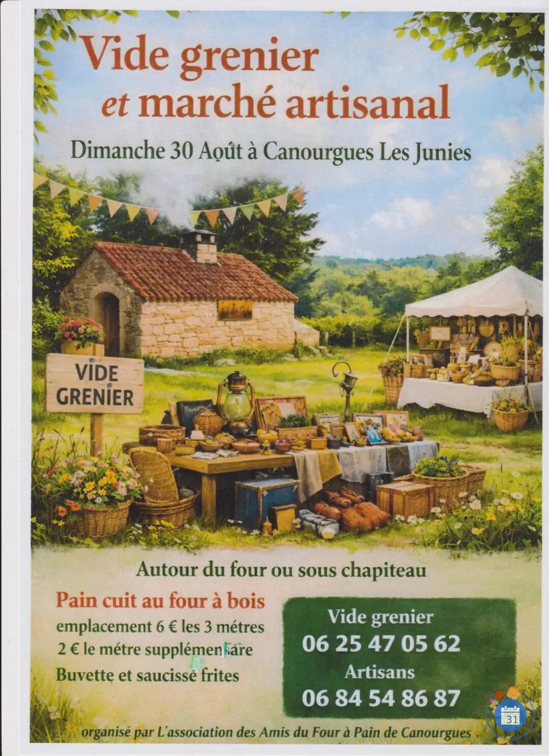 Image Vide grenier et Marché Artisanal des Amis du Four à Pain Canourgues (photo 1)