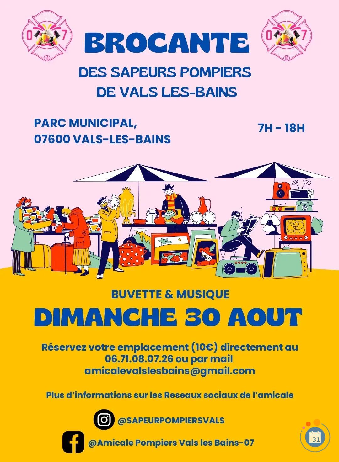 Image Vide grenier des sapeurs pompiers de Vals les bains (photo 1)