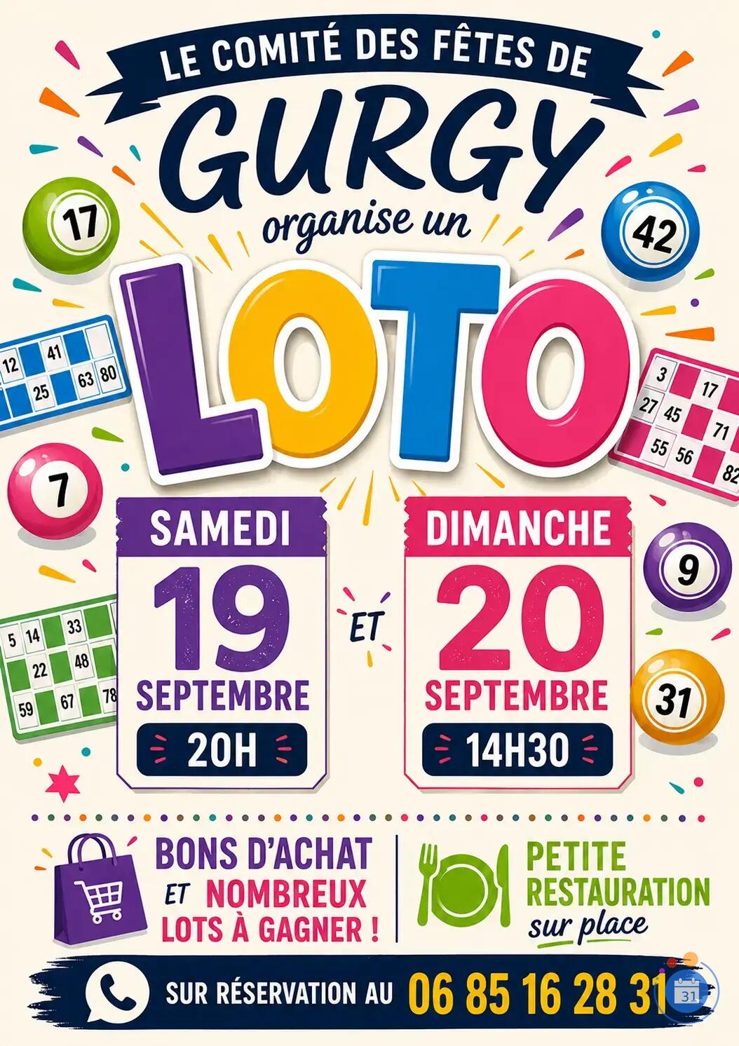 Image Grand Loto du Comité des Fêtes de Gurgy (photo 1)