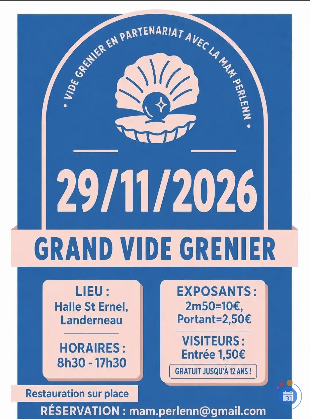 Image Vide grenier de la MAM Perlenn (photo 1)