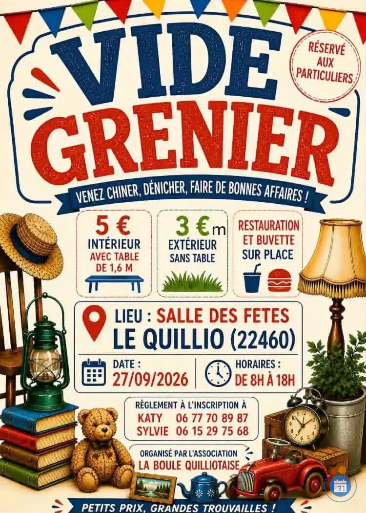Image VIDE GRENIER LE QUILLIO 22460 (photo 1)