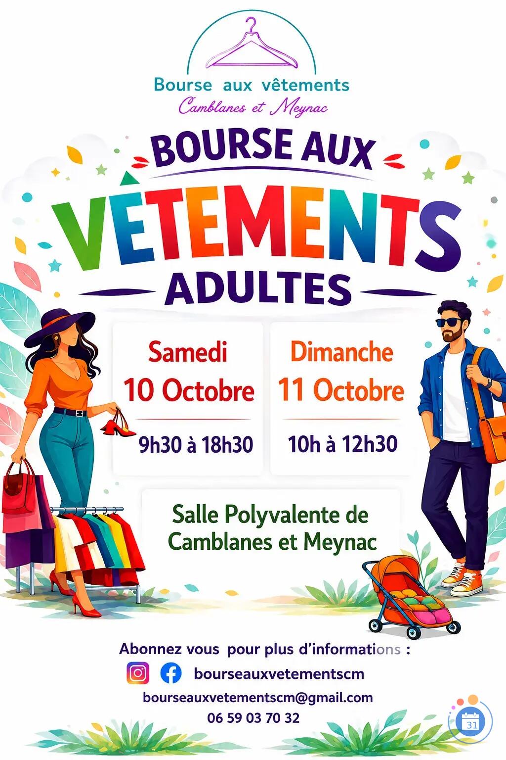 Image Bourse aux vêtements adultes taille XS à + size (photo 1)