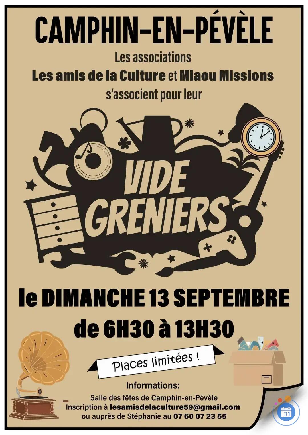 Image VIDE GRENIER A CAMPHIN EN PEVELE INTERIEUR ET EXTERIEUR (photo 1)