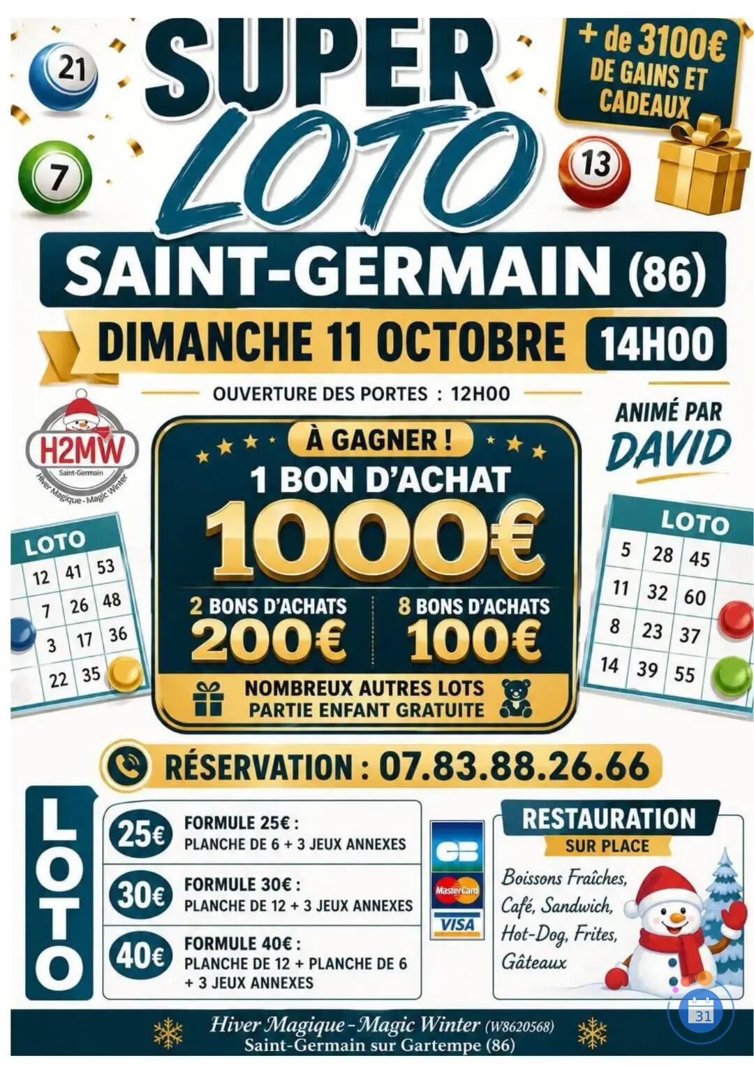 Image Super loto, Final 1000€, Animé par David (photo 1)
