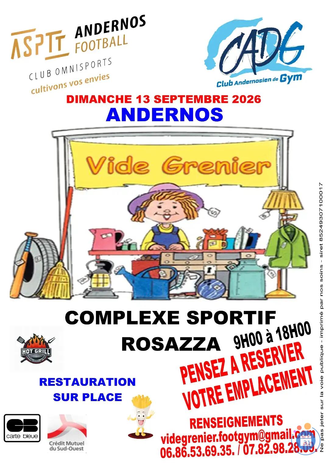Image VIDE-GRENIERS ASPTT FOOT ET CADG NORD-BASSIN (photo 1)