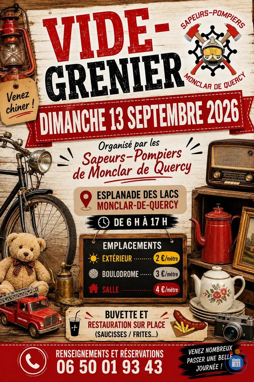 Image Vide grenier des sapeurs pompiers de Monclar de Quercy (photo 1)