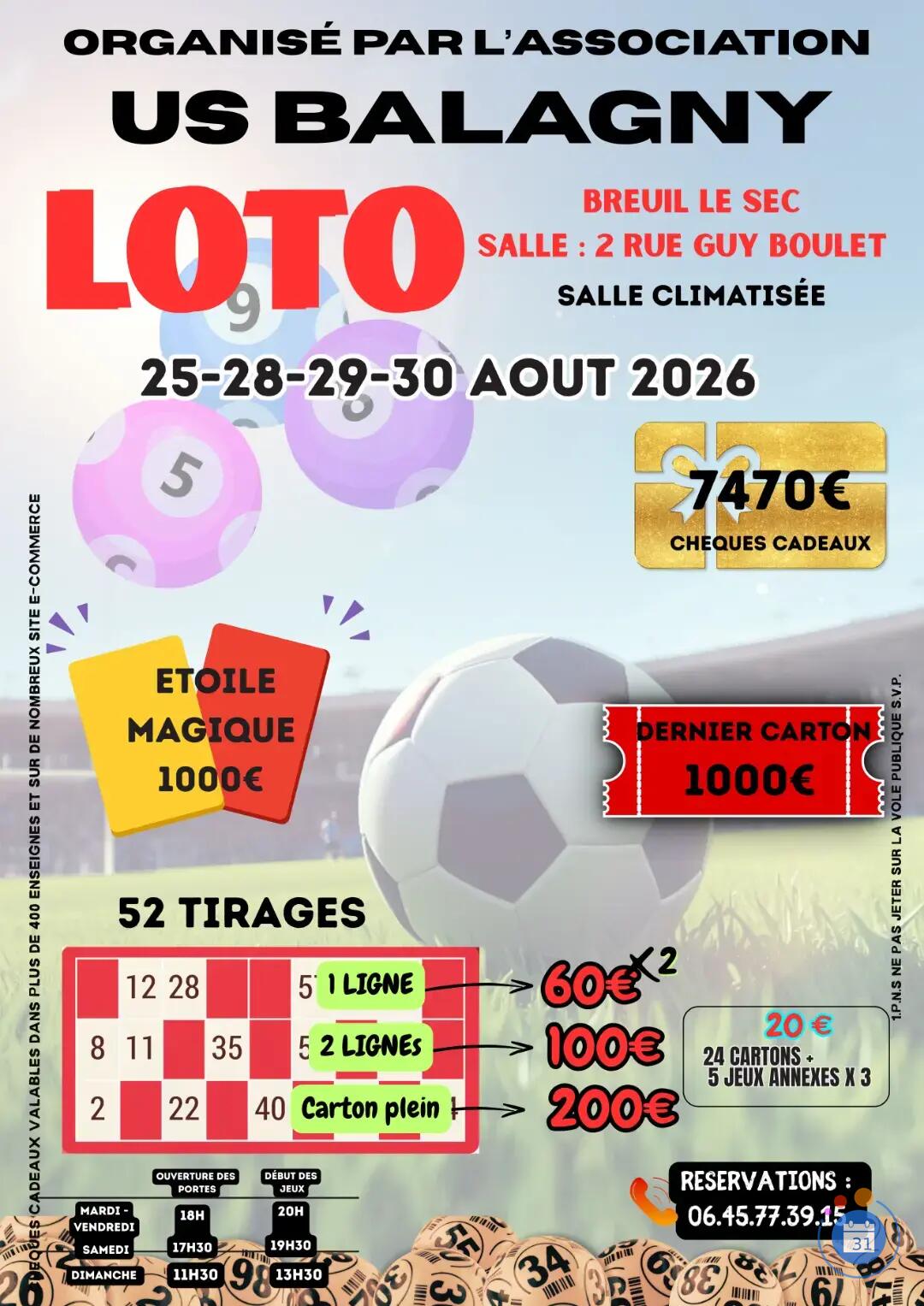 Image SUPER LOTO SALLE CLIMATISEE (photo 1)