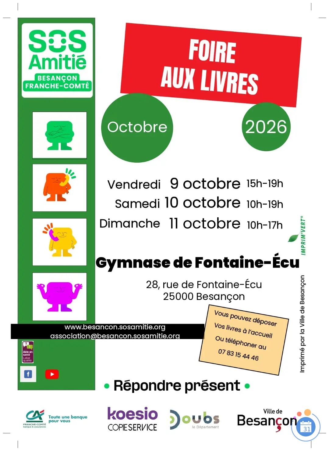 Image Foire aux livres de SOS Amitié Besançon (photo 1)