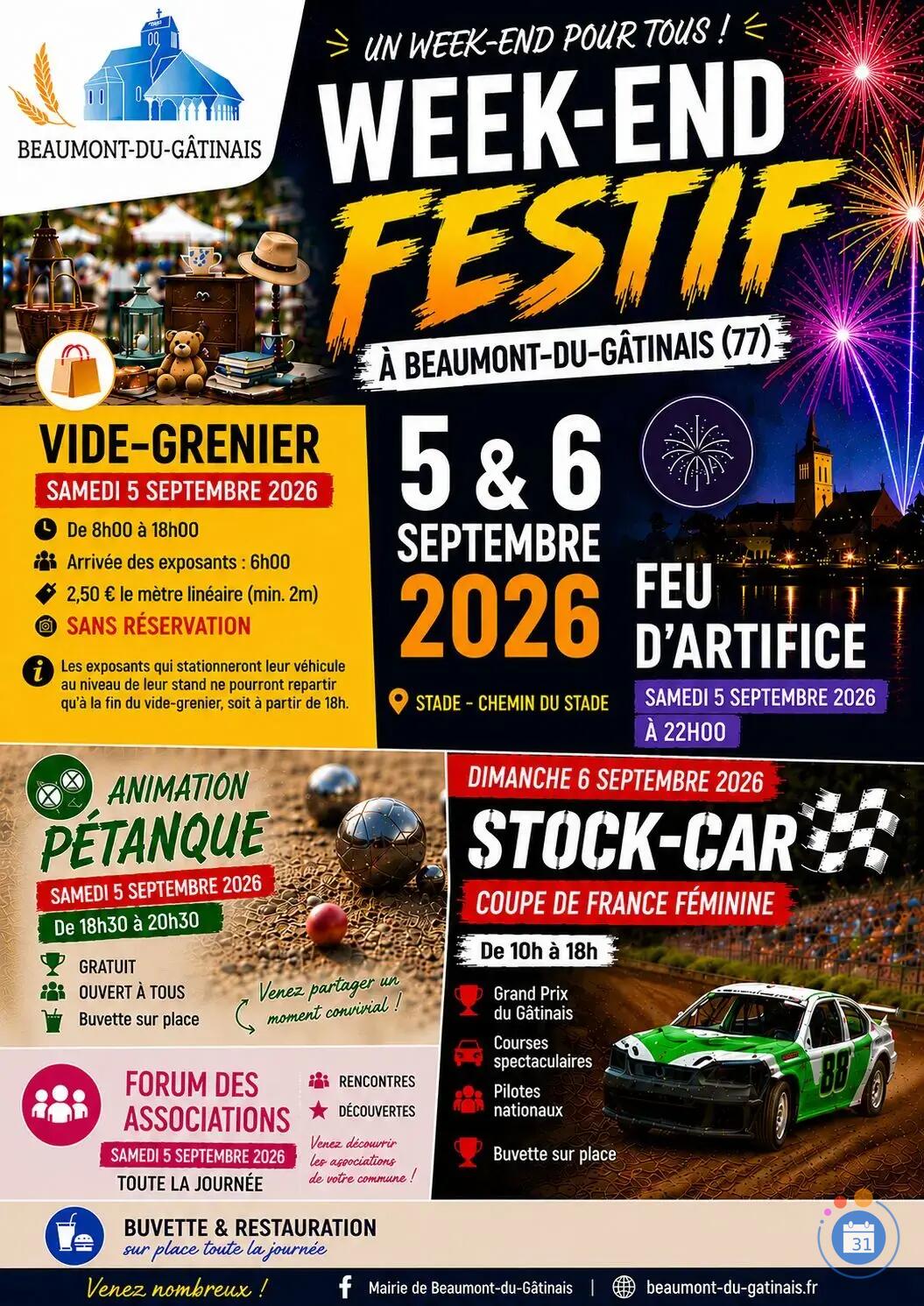 Image Vide grenier / Animation pétanque / Feu d'artifice (photo 1)