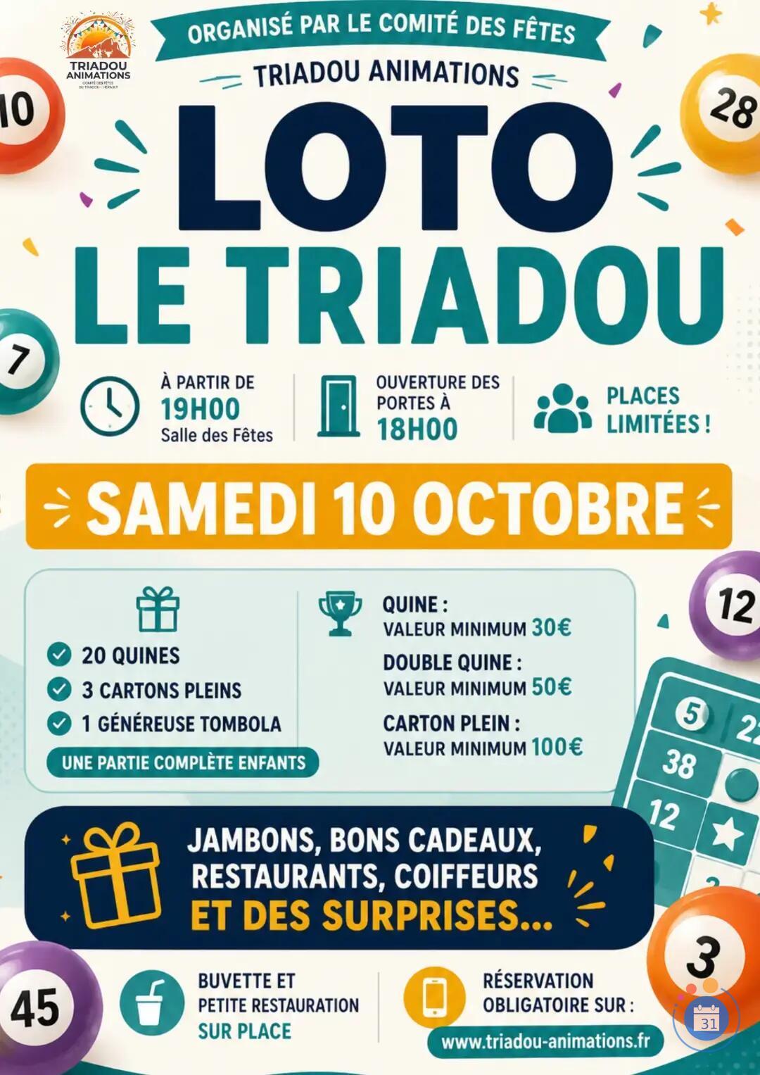Image LOTO DU TRIADOU 2026 (photo 1)