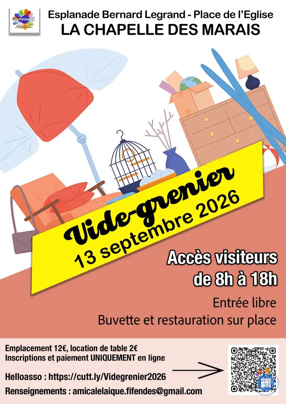 Image Vide grenier de l'amicale laïque de la chapelle des marais (photo 1)