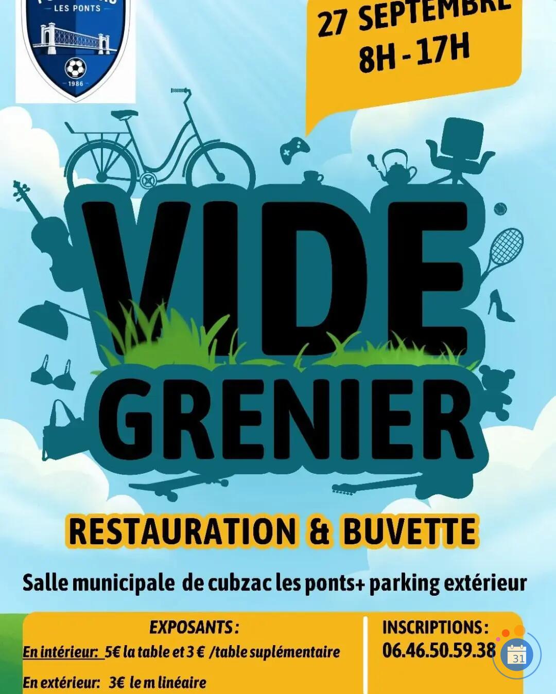 Image Vide grenier du FC cubzac (photo 1)