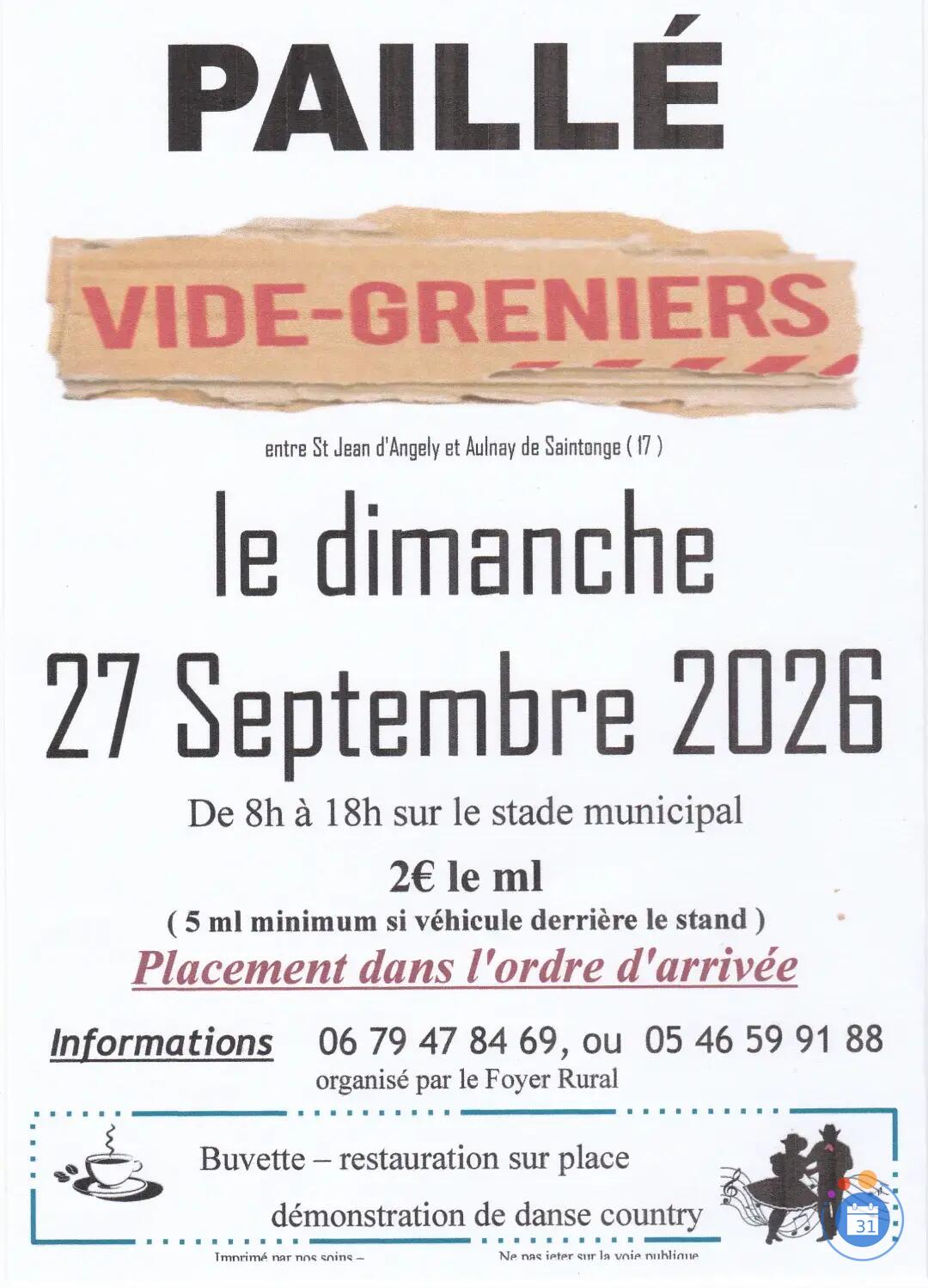 Image vide-greniers du foyer rural de PAILLE (photo 1)