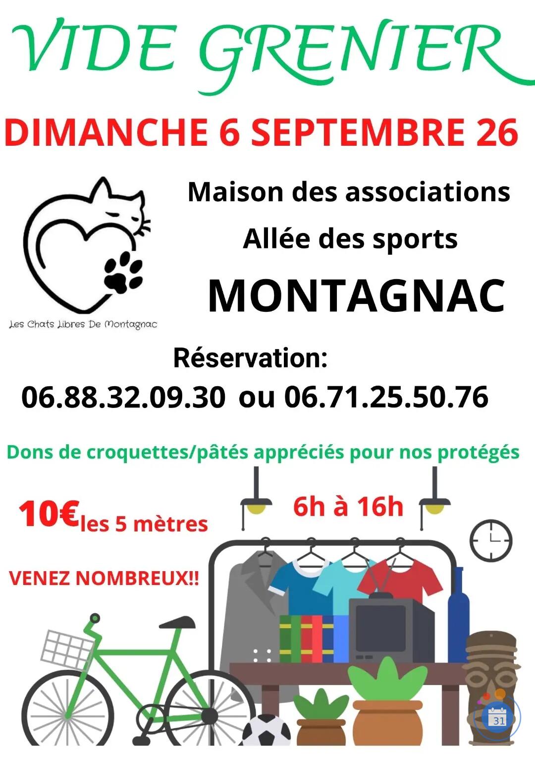 Image VIDE GRENIER DES CHATS LIBRES DE MONTAGNAC (photo 1)