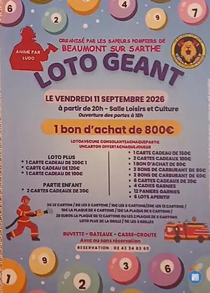 Image loto géant des sapeurs pompiers de Beaumont sur Sarthe anime par ludo (photo 1)