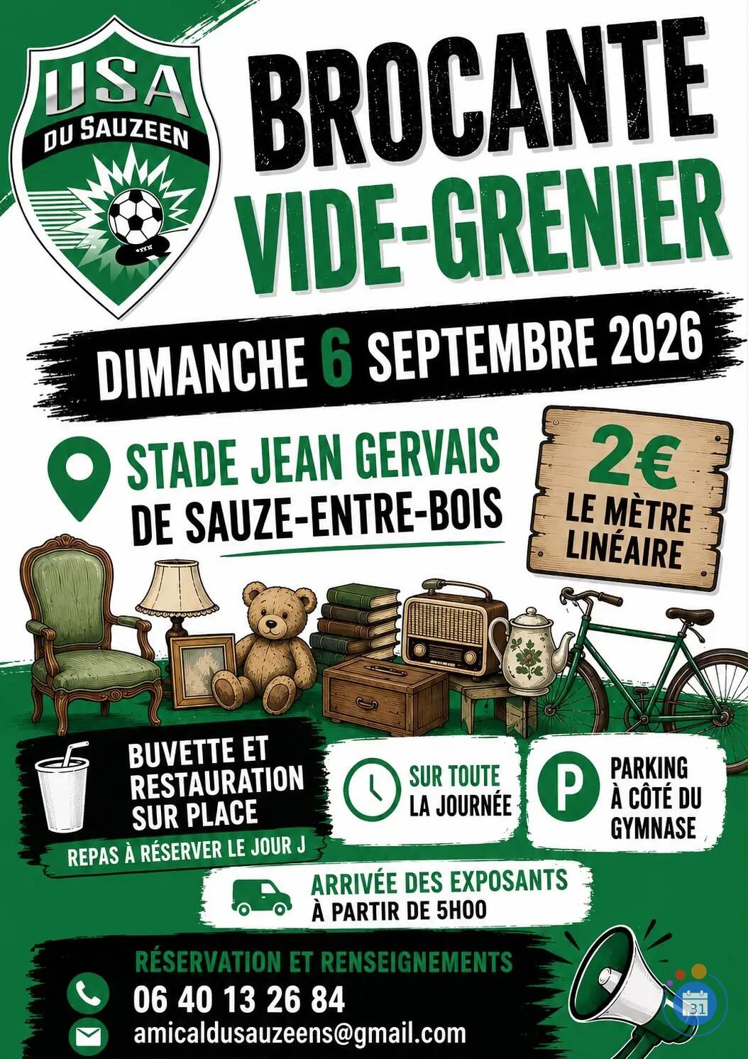 Image Vide grenier de L’USA Sauzeen (photo 1)