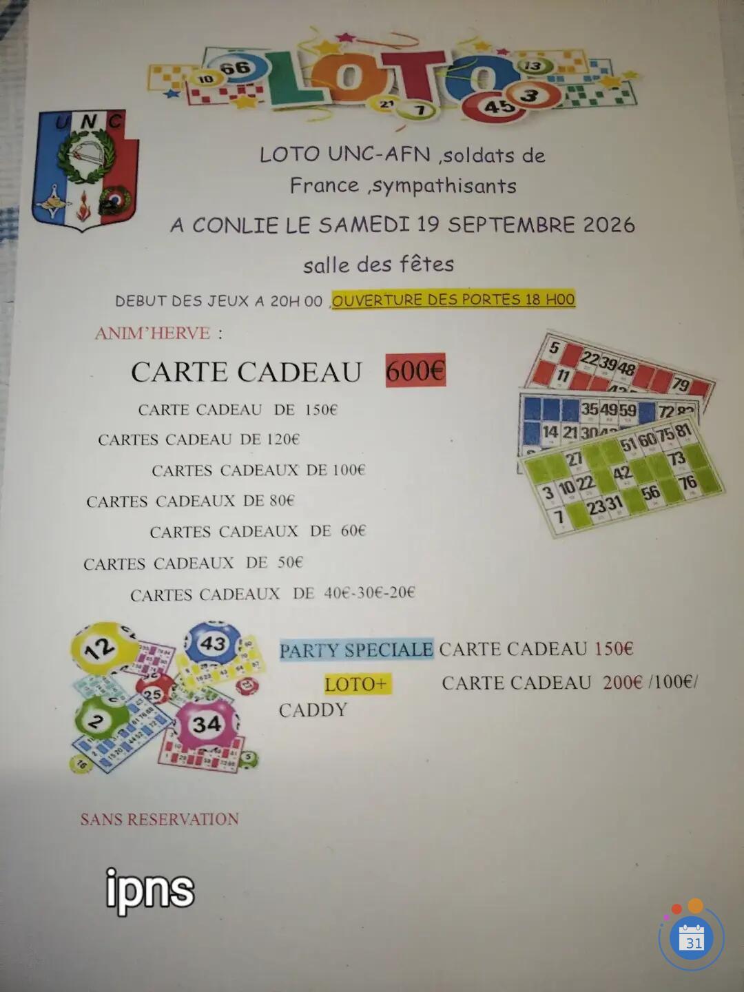 Image Loto afn de conlie anim herve (photo 1)